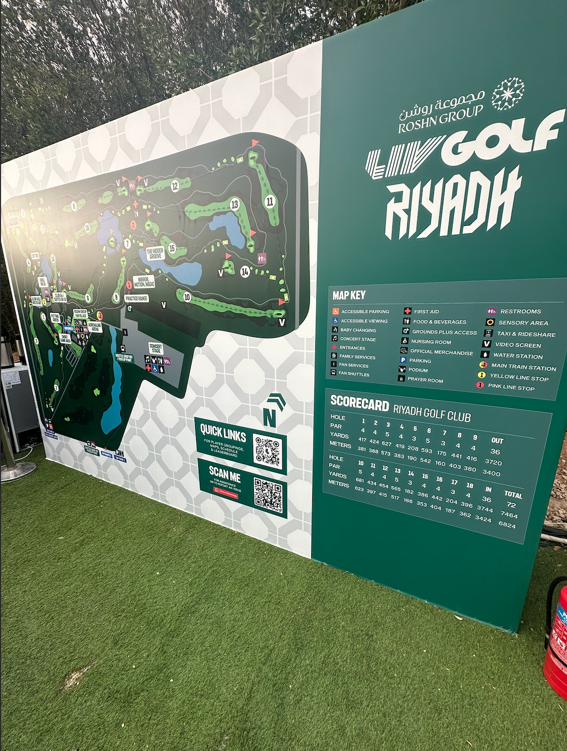 LIV Golf Riyadh site map used for operational coordination