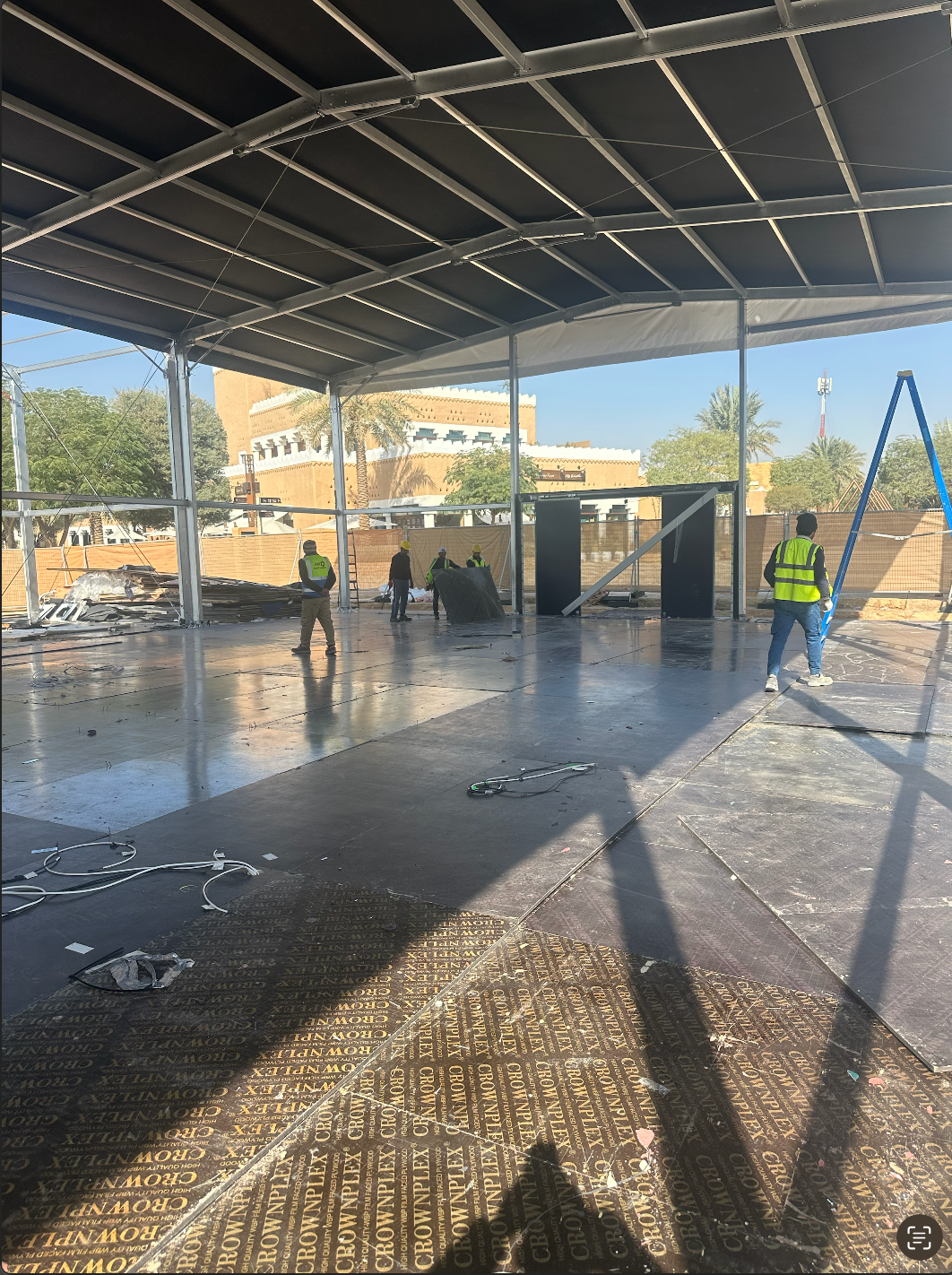 Van Cleef and Arpels project site during final dismantling and site clearance operations